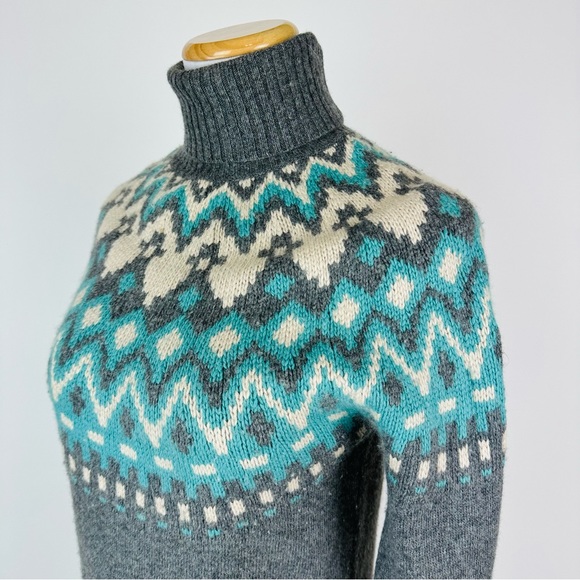 Sundance Fair Isle Turtleneck Sweater Size Small - Picture 8 of 11